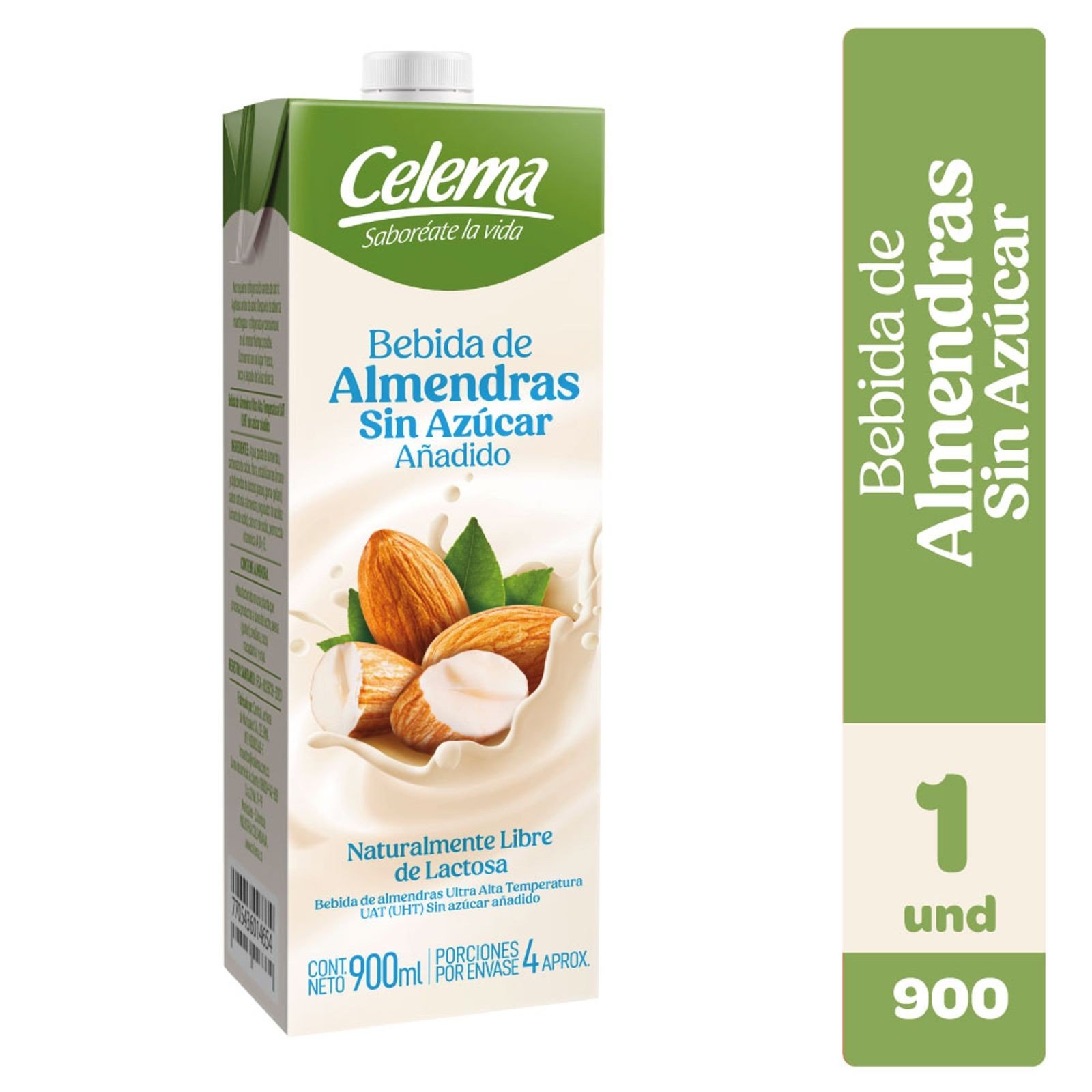 Bebida de Almendras sin azucar x 900 ml