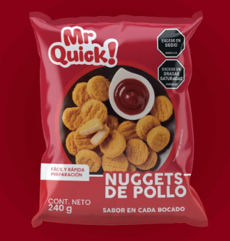 Nuggets de Pollo MR QUICK paquete x 240 grs (20 unds aprox)